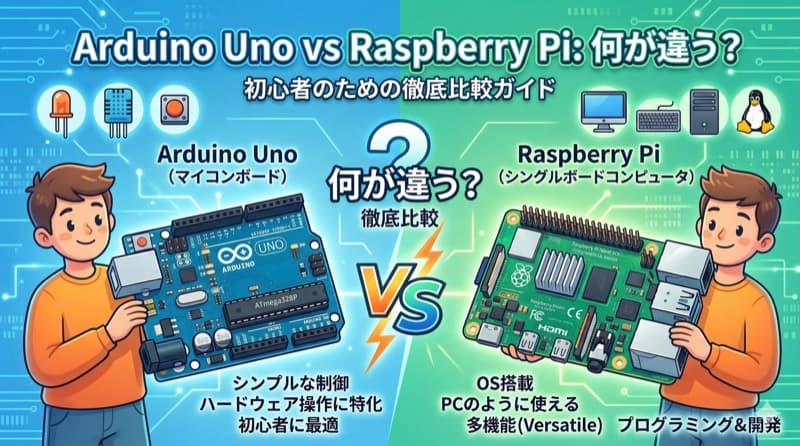 Arduino UnoとRaspberry Pi、何が違う?初心者のための徹底比較ガイド